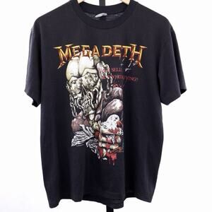 Vintage 1987 Megadeth Wake Up Dead Tour‎ Band Shirt Peace Sells Single Stitch XL